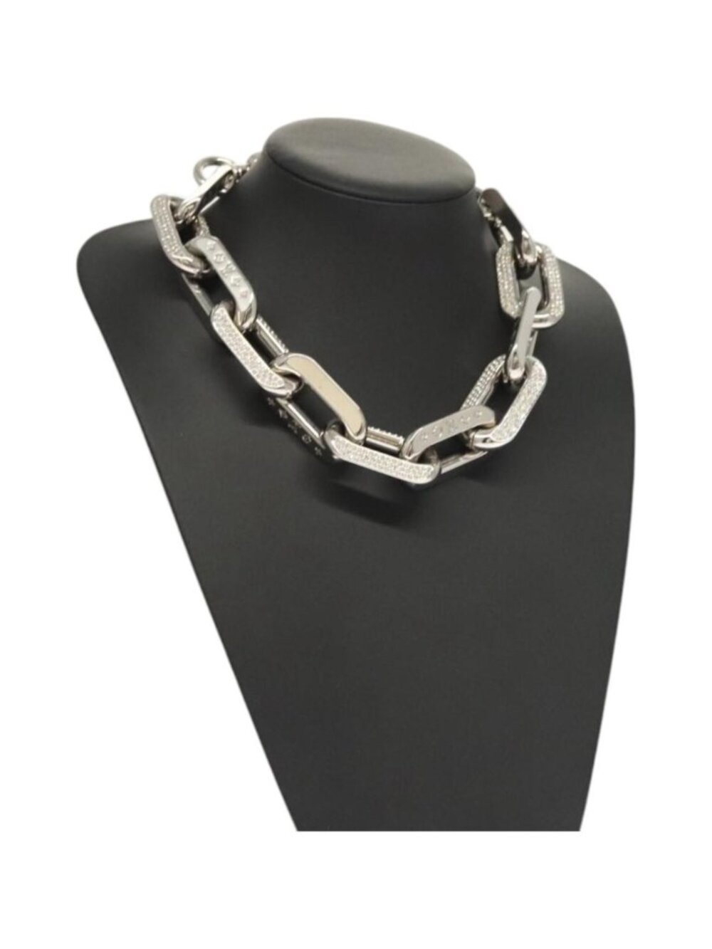 LOUIS VUITTON Collier LV Edge GM Necklace metal Silver tone MP3000